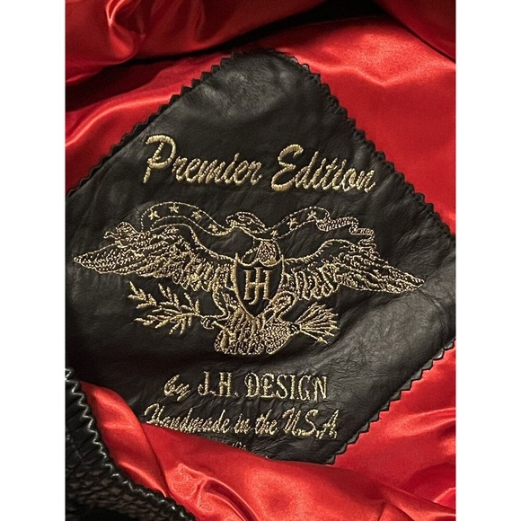 Vintage JH Design Boston Market Leather Jacket XXL Premier Edition USA Promo HTF - Picture 13 of 16